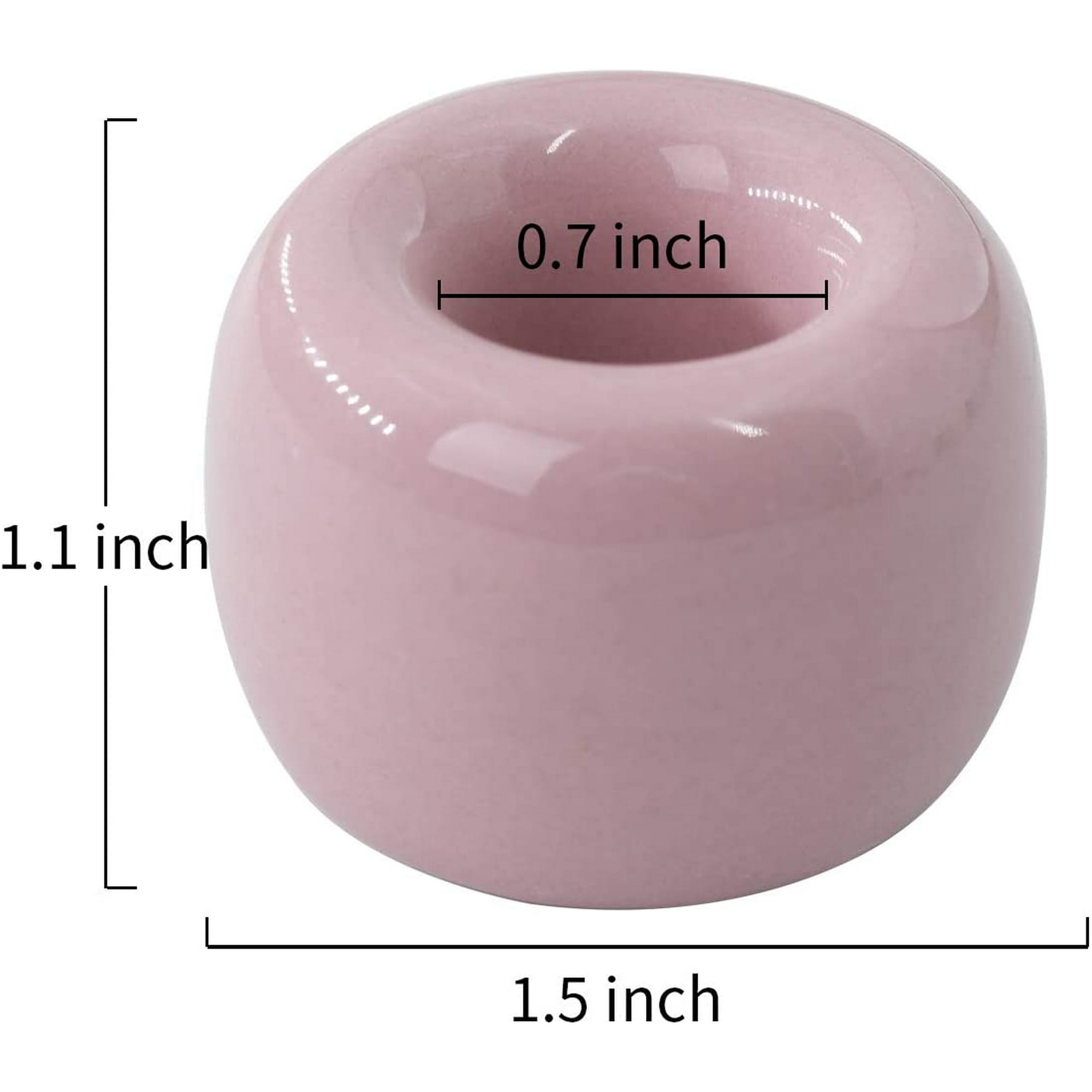 Airmoon Mini Ceramics Handmade Couple Toothbrush Holder Stand for Bathroom Vanity Countertops Pack of 2 Pink